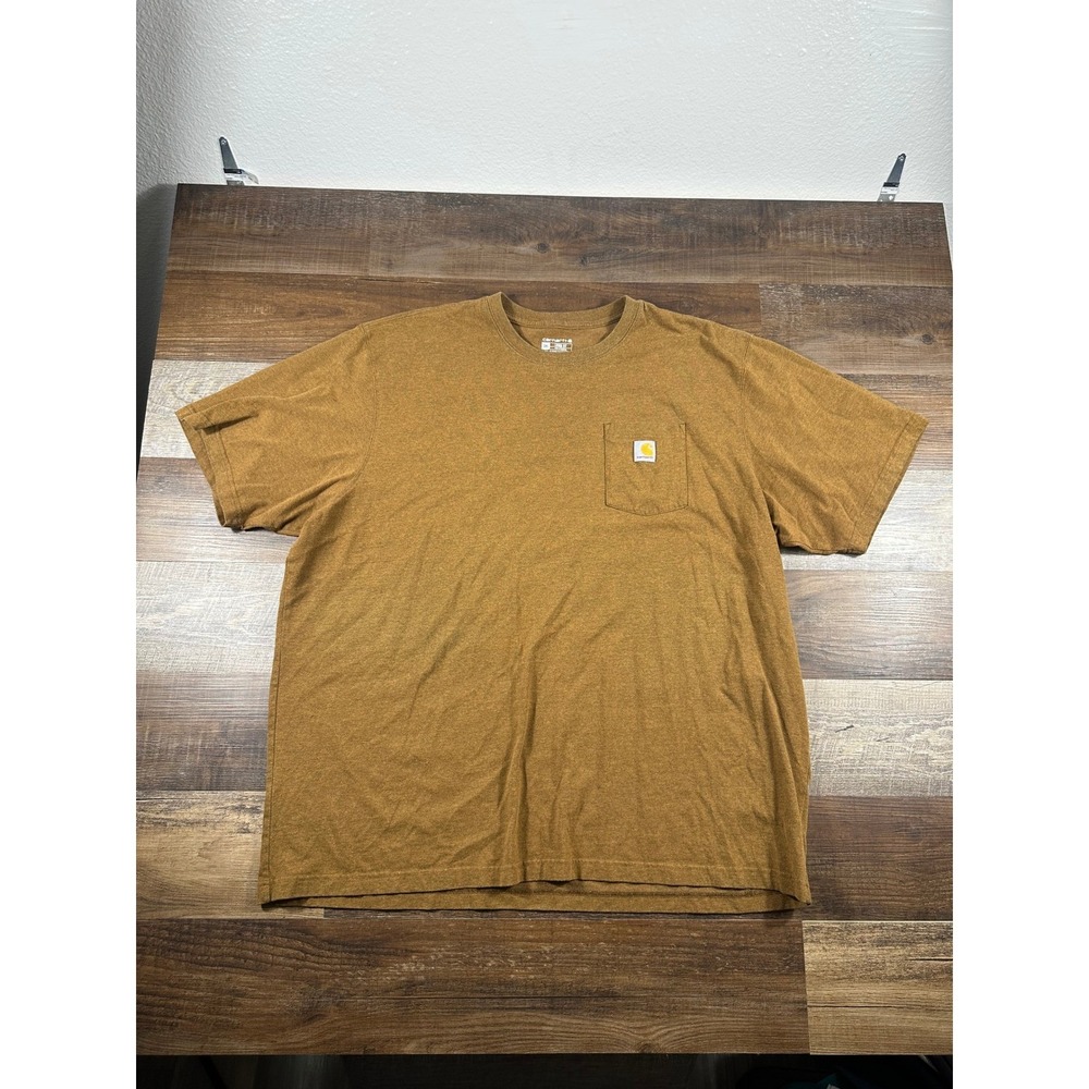 Carhartt K87 Workwear Pocket T-Shirt Mens 3XL Brown Heather Short Sleeve Tee